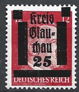 COLLECTION LOT 21934 GERMANY GLAUCHAU SW#7 MH 1945