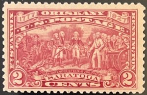 Scott #644 1927 2¢ Battle of Saratoga MNH OG