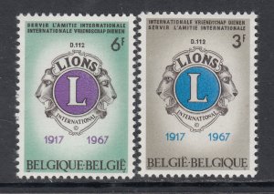 Belgium 679-680 Lion's Club MNH VF