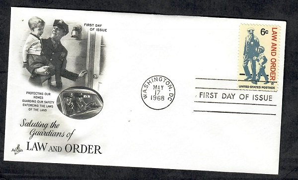 1343 Law and Order Unaddressed ArtCraft FDC