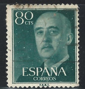 Spain #824 80c Gen Francisco Franco