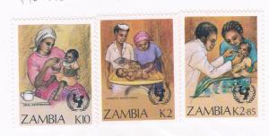 Zambia 441-43 Unused short set UN Child survival 1988 (Z0002)
