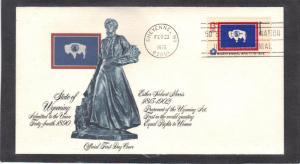 Fleetwood 1676 13c Wyoming FDC (Cachet-U/A) CV1236