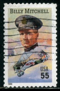 3330 US 55c Billy Mitchell SA, used
