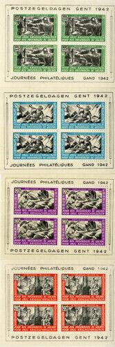 Belgium Stamps1944 Set Of 4 Souvenir Sheets