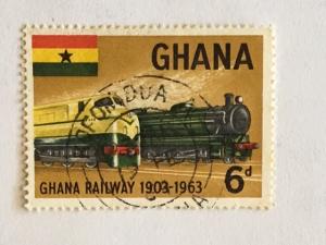 Ghana – 1963 – Single Train Stamp – SC# 157 – Used