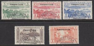 NEW HEBRIDES FRENCH 19953 Postage Due set fine used SG FD92-96 cat £170.....G631 