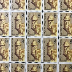 1437   San Juan Puerto Rico 450th Anniversary    MNH 8¢ sheet of 50   FV $4.00