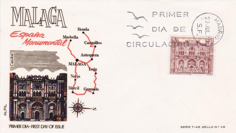 Spain 1970 Tourist Series set of 6 FDC Unadressed VGC