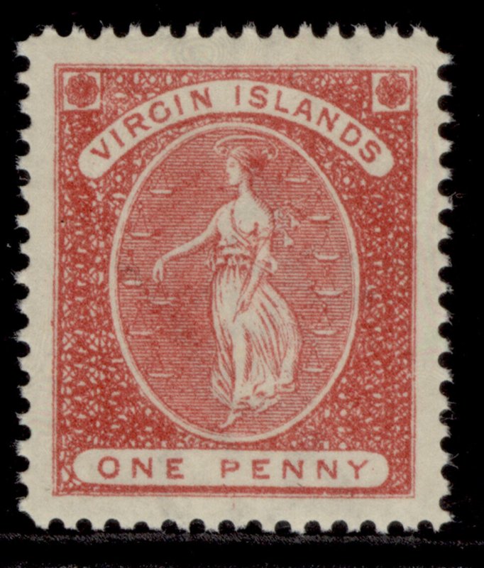 BRITISH VIRGIN ISLANDS QV SG33, 1d rose-red, NH MINT. 