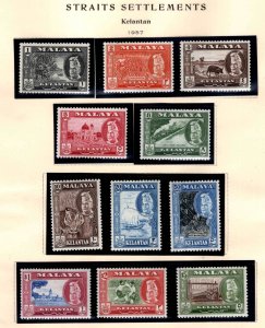 MALAYA Kelantan Scott 72-82 MH* top two values are MNH**