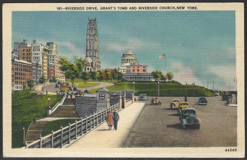 USA Riverside Drive, Grant's Tomb, New York Postcard