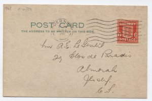 Guernsey N2 1d occupation issue on card to Jersey [6521.54]