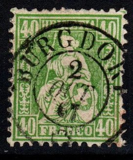 Switzerland #47 F-VF Used CV $77.50 (X2035)