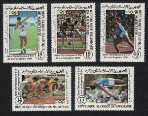 Mauritania Summer Olympic Games Los Angeles 5v 1984 MNH SG#796-800 MI#821-825