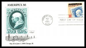 #2145 Ameripex 86 - Artmaster  Cachet