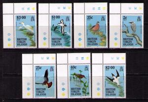 VIRGIN ISLANDS Sc# 490 - 508 MNH VF Set19 Corner MGN P# Bird