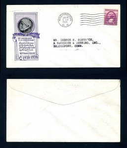 # 784 First Day Cover addressed with Ioor cachet dated 8-26-1936