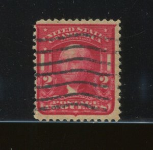 319b Washington Used Stamp with APEX Cert DOUBLE IMPRESSION VS 'KISS' VARIETY