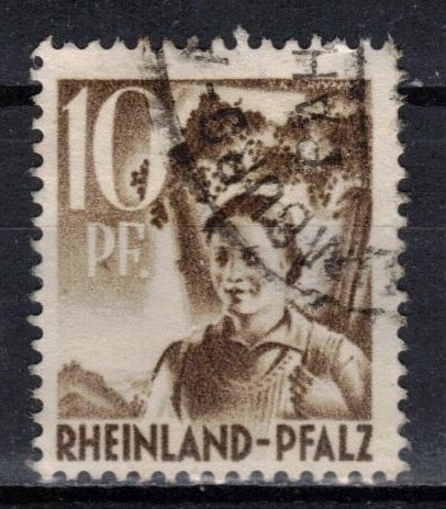 Germany - French Occupation - Rhine Palatinate - Scott 6N19