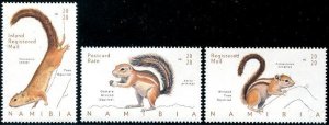 2020 Namibia Squirrels (3)  (Scott 1395-97) MNH