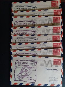 Lot of 8 Card Stock 8 Cent Airmail 1962 US Postage Stamps Scott C64