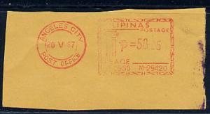 Philippines metermail 1987-0520 on piece of cvr