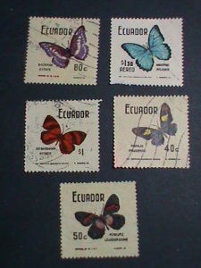 ECUADOR STAMP-1970 COLORFUL BEAUTIFUL LOVELY BUTTERFLY USED STAMPS-VERY FINE