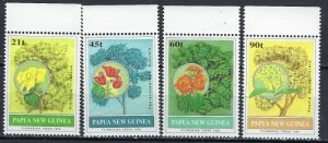 Papua New Guinea 794-97 MNH 1992 Flowering Trees (ak2605)