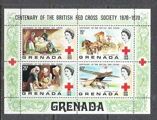 Grenada 398a MNH 1970 Red Cross S/S (ap7235)