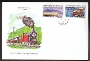 Ghana Trains 1978 U/A FDC  BIN 251