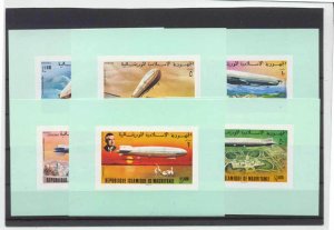 Mauritania 345-48/C167-68/ 6 MNH s/s Zeppelins