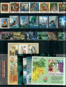 New Zealand Annual Stamp Collectors Folder MNH Stamps + S/S 1999, Cv. $120.25