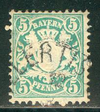 German States Bavaria Scott # 39, used