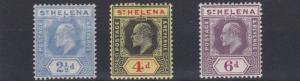 ST HELENA  1908 - 11    S G  64 - 67        SET OF 3      MH 