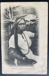 1905 Djibuti French Somali Coast RPPC Postcard cover To Paris France