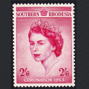 S. Rhodesia Queen Elizabeth II Coronation 1v MH SG#77 SC#80 CV?6