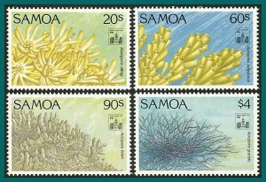 Samoa 1994 Corals, Hong Kong, MNH  #845-848,SG916-SG919
