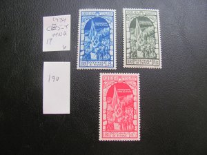 ITALY 1934 MNH SC CE5-7 SET XF $17(190)