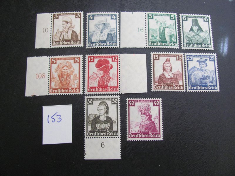 Germany 1935 MNH SC B69-B78 SET VF/XF 180 EUROS (153)