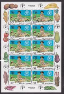 Fiji # 449, World Food Day, Sheet of Ten, NH, 1/2 Cat.