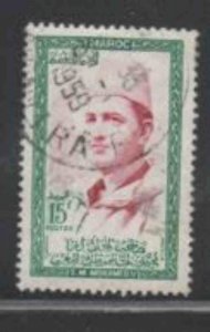 MOROCCO #3 1956 15fr SULTAN MOHAMMED V F-VF USED b