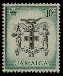 JAMAICA QEII SG173, 10s black & blue-green, NH MINT. Cat £35.