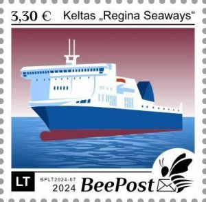 BEEPOST LITHUANIA - 2024 - Regina Seaways Ferry-Perf Single St-MNH-Private Issue