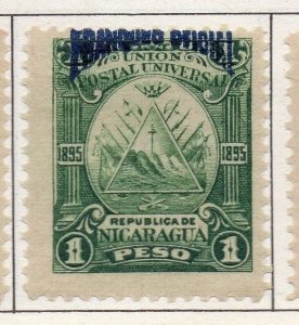 Nicaragua 1895 early Issue Fine Mint Hinged 1P. Official Optd 139296