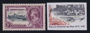 Leeward Islands, SG 91l, MHR Kite & Horizontal Log variety