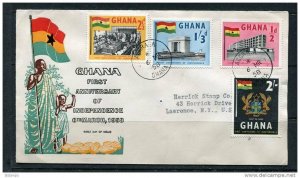 Ghana 1958  Cover to USA  1st anniv of Independance