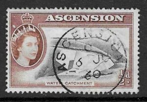 ASCENSION SG57 1956 ½d BLACK AND BROWN  USED