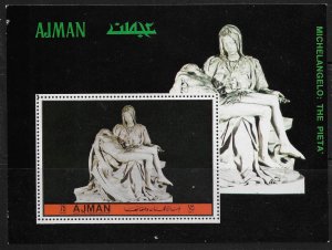 Ajman #Mi MS510A 75d Michel Angelo - The Pieta ~ MNH Souvenir Sheet