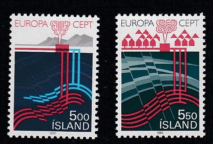 Iceland # 573-574, Europa - Thermal Energy,  Mint NH, 1/2 Cat.